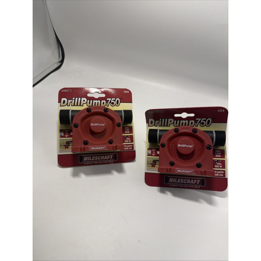 Milescraft 1314 DrillPump750 Self Priming Water Pump Drill Attachment Lot of 2